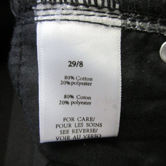 Torn By Ronny Kobo Mariah Jean Women 29 Black Cotton Blend Rhinestone Preppy 712 - Picture 4 of 13